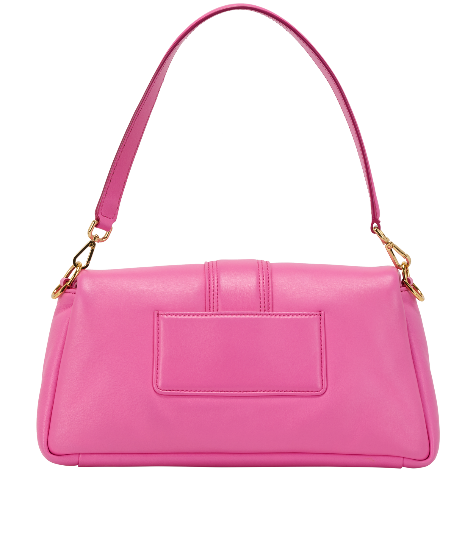 Le Bambimou Puffy Shoulder Bag, &pound;320, Handbags, Pink, Leather, Back view